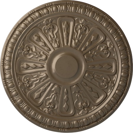 Raymond Ceiling Medallion (Fits Canopies up to 5 3/8"), Hand-Painted Warm Silver, 18"OD x 1 1/4"P